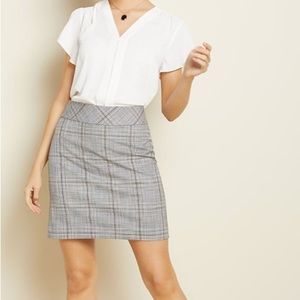 RW&Co. Plaid Short High Rise Skirt.